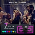 thumbnail image 4 of BIGASUO Karaoke Machine, Portable Bluetooth Speaker with 2 UHF Wireless Karaoke Microphones for Adults , Home Karaoke Singing Machine PA System with LED Lights, Supports TF Card/USB, Aux in, 4 of 14