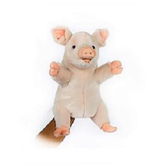 Handcrafted Cuddlers Set of 3 Handcrafted Pig Hand Puppet Stuffed Animals 10.5"