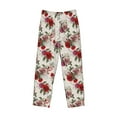 thumbnail image 6 of Uemuo Rose Flowers Pattern Men's Wide Leg Palazzo Lounge Pants with Pockets Light Weight Loose Comfy Casual Pajama Pants-X-Large, 6 of 9
