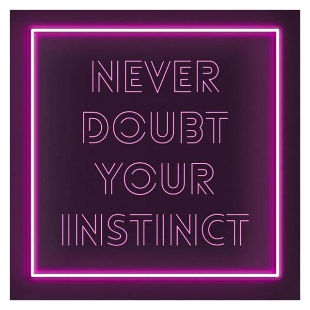 Letrero De Neón Con Relieve 3D Never Doubt Your Instinct Para Decoración Oficina, Brillo Ajustable, 30cm
