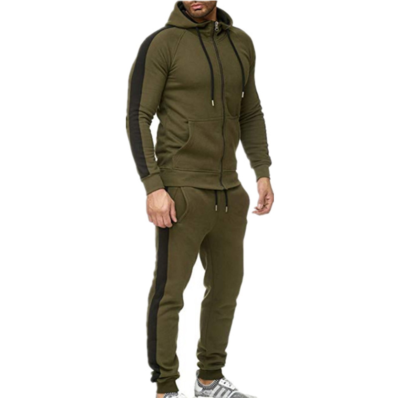 olive green nike sweatsuit men