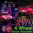 thumbnail image 5 of 24V 2-Seater Kids Ride On Car Electric Off-Road UTV Side by Side with 2WD Powered Wheel Electric Vehicle with Remote Control, Bluetooth, LED Light Gift for Boys and Girls 3-8 Aged-Pink, 5 of 7