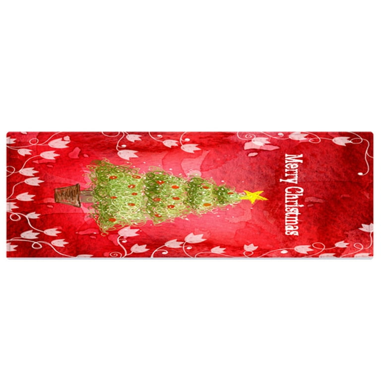 QISIWOLE Non-Slip Christmas Rugs Christmas Mats 16 x 24 Inches