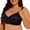 Black, variant on HUANBAI Full Figure Lace Seamless Underwire Bra For Comfortable Support Daily Wear T Shirt Bra With Side Coverage ,(36,Black)