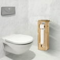 thumbnail image 2 of Toilet Paper Holder Wood Bathroom Toilet Tissue Paper Roll Storage Holder Stand, 2 of 5