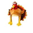 thumbnail image 2 of Women Thanksgiving Hat Knitted Turkey Cap Funny Plush Legs Headwear, 2 of 6