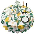 thumbnail image 1 of Cute Lemon Fruits Round Table Cloth,Wrinkle Resistant Table Cover with Polyester,Waterproof Reusable Tableclothes for Weeding Birthday Tea Party Decorations (Round,60x60inch), 1 of 6