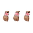 thumbnail image 2 of Wosthever elástica única con materiales para ocasiones especiales Ramillete de muñeca de rosa satinada hecho a mano N5 rosa Type1 NO1, 2 of 6
