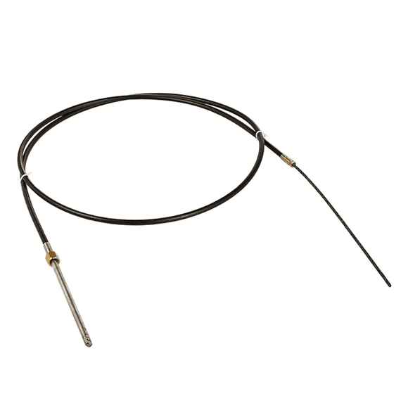 Uflex Boat Steering Cable M66X20 Fits Universal Steering Helm; Rotary Design; 20 Feet Length; Black; Stainless Steel Output End Fitting