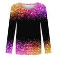 thumbnail image 3 of MKLEKYY Playeras Deportivas Mujer Camiseta Informal Con Estampado Navideño Para Mujer, Blusa Holgada De Manga Larga Talla M, 3 of 3