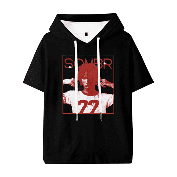 Sombr I Barely Know Her Hooded T-shirt Short Sleeve Women Men Casual Streetwear Tee