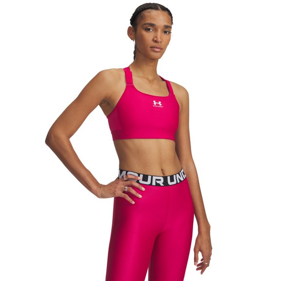 Women's Under Armour HeatGear® Armour High-Impact Sports Bra Color: Shaded Fuchsia Size: LARGE