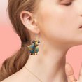 thumbnail image 1 of Teissuly Cow Earrings For Women Girls Funny Cattle Print Pattern Farm Acrylic Drop Dangle Earrings Party Jewelry Cute Novelty Accessories Gifts Teissuly WER202312131296, 1 of 2