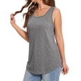 thumbnail image 4 of MOSHU Summer Womens Tank Tops U Neck Casual Flowy Sleeveless Plus Size Shirts for Women, 4 of 10