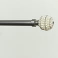thumbnail image 3 of Exclusive Home Diana 1" Curtain Rod and Finial Set, Gunmetal, Adjustable 66"-120", 3 of 8
