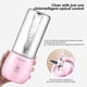 thumbnail image 5 of Xihbxyly Licuadora Portátil, Vaso Exprimidor Personal, Seis Cuchillas para Batidos, Recargable Por Usb, Material Ecológico, Diseño Seguro, Ideal para Deportes, Viajes y Exteriores, Blanco y Rosa, 8,5, 5 of 7