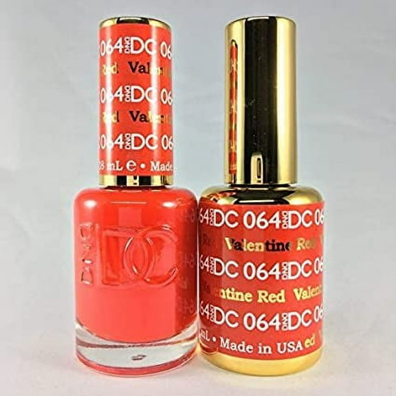 DND - DC Duo Soak off Gel & Matching nail polish - VALENTINE RED #DC064