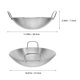 thumbnail image 2 of WRISTBIQUE Sartén Para Freír De Acero Inoxidable Con Redondo Ideal Para Barbacoa Y Cocina En Casa Plateado, 2 of 8