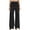 Black, variant on Womens Cotton Pants Plus Size Straight Cigarette - Raw Hem Office Beige S