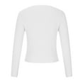 thumbnail image 5 of Women Cropped Cardigan Bolero Shrug Long Sleeve Button Down Knit Sweater Ribbed Y2K Fitted Cover Up for Dresses, 5 of 7
