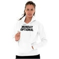 thumbnail image 4 of Monday Optional Work Week Weekend Unisex Plus Fleece Graphic Hoodie Brisco Brands 5X, 4 of 5