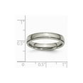 thumbnail image 2 of Bague en Titane Gravable Rainurée et Perlée 4mm avec Bande Polie Taille 10 Bijoux Cadeaux pour Femmes, 2 of 4