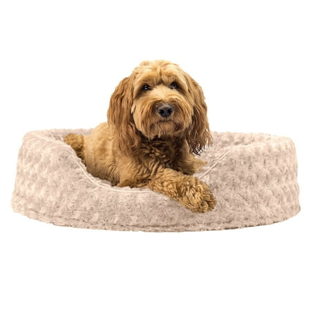 UPC: 0815181022433 | FurHaven Pet Products Ultra Plush Oval Pet Bed for Dogs & Cats – Cream  Large
