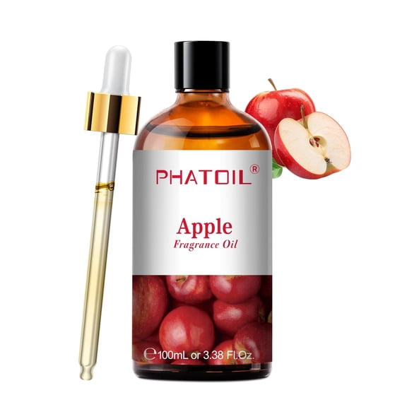 100ML PHATOIL Apple Fragrance Oil, Fruity Scent Oil for Diffuser, Candle, Lotion, Spray, Bath Bombs