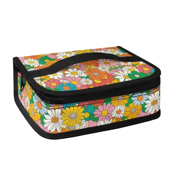 KUIFORTI Insulated Lunch Bag Reusable Lunch Bags Lunch Box for Women Lunch Boxes Lunchbox for Adults Lunch Tote Handbags,Hippie Flower
