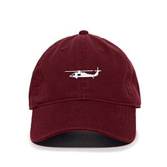 Blackhawks Baseball Cap Embroidered Cotton Adjustable Dad Hat Burgundy