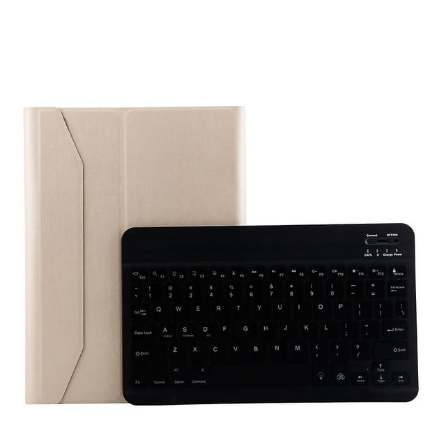 Clavier Bluetooth Compatible FT-1030D ABS + Étui en Cuir Texture Peau Cadeau de Haute Qualité