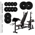 thumbnail image 1 of Banco Multifuncional 6 en 1+Set de Barras Mancuernas 110Lbs negro M Xtreme Life DPCTDT000000, 1 of 9