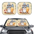 thumbnail image 2 of Kll Hello Summer Cute Gnome Windshield Sun Shade 2-Piece Foldable Car Front Window Sunshade For Most Sedans Suv Truck- Small, 2 of 7