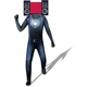 thumbnail image 3 of Disfraz de Cosplay de baño Skibidi, altavoz para hombre, televisor, camcorderman, disfraces, mono, máscara, Halloween para mujeres y hombres, 3 of 5