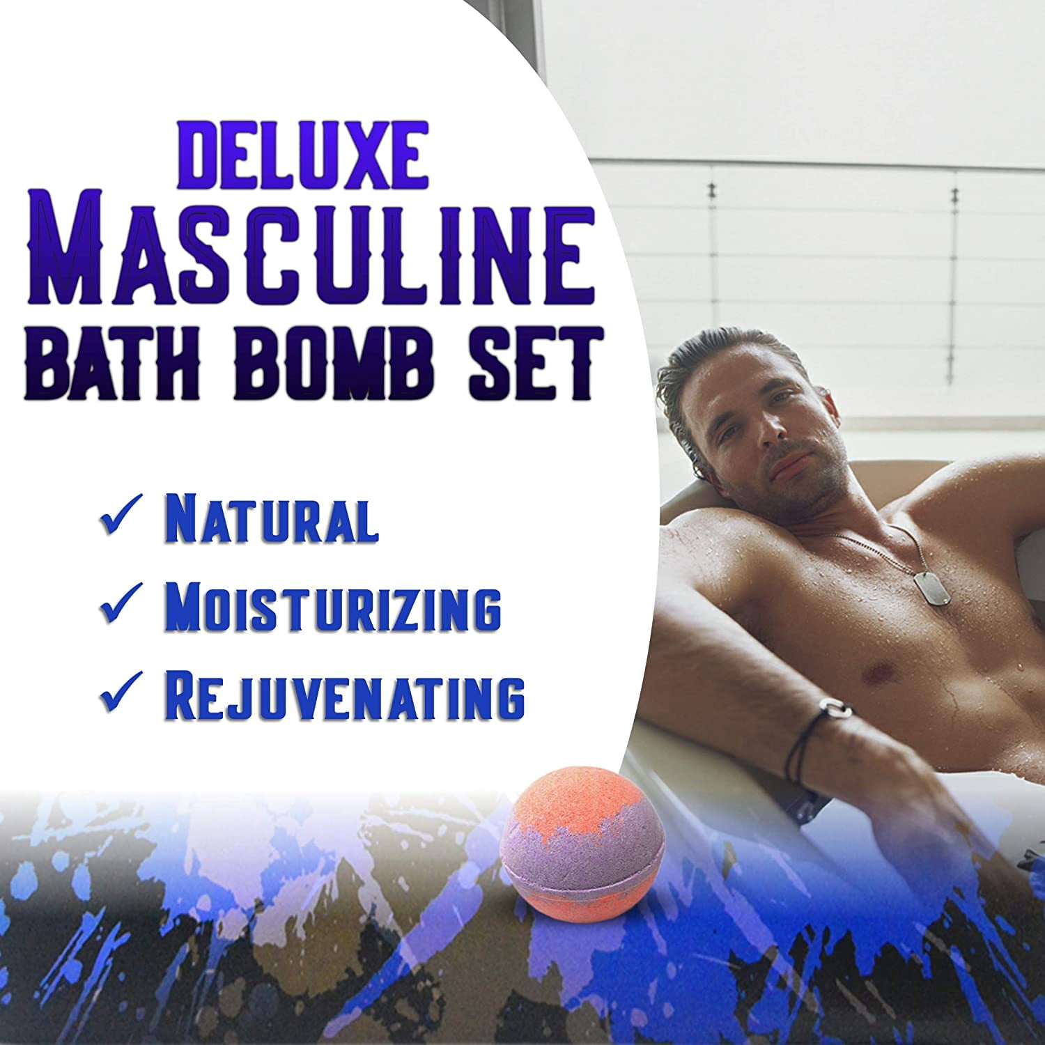 Purelis Naturals Men's Bath Bomb Gift Set