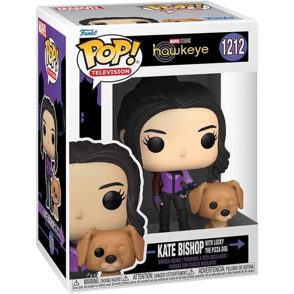 Funko Pop! POP & Buddy: Hawkeye - Kate Bishop with Lucky the Pizza Dog Vinyl Bobblehead