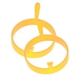thumbnail image 3 of Clearance Under $0.96! 2 Pack Silicone Egg Frying Rings, Non-Stick Round Molds for Fried Eggs & Pancakes - High Heat Resistant Cooking Tool (Yellow, One Size), 3 of 6