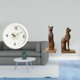 thumbnail image 2 of Reloj De Pared Moderno Con Números Grandes Y Mecanismo Silencioso Sin Tictac, Combinado Con Estatuas De Gatos Egipcios, Sujetalibros Decorativos Para La Decoración Del Hogar, La Oficina, El, 2 of 8
