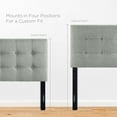 thumbnail image 3 of Tufted Headboard, Queen, Gray, Fabric, Hotel Bedroom, Modern Contemporary, HB38016, 3 of 8