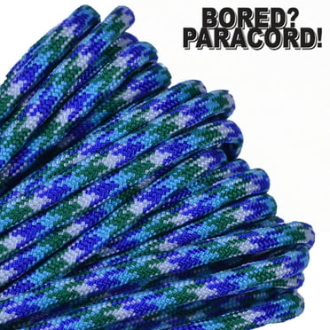 Bored Paracord Brand 550 lb Type III Paracord - Peacock 100 Feet