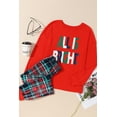 thumbnail image 5 of Cozy Ladies' Multicolor ALL IS BRIGHT Graphic Christmas Plaid Pajamas Set - [ZhiHiMeRi] | (US 12-14)L,Multicolor, 5 of 12