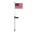 thumbnail image 2 of Independence Day American Flag Light, Solar Powered Lawn Stake Light, Patriotic Holiday Yard Lighting, Outdoor Festive Decoration Lamp, 70cm/27.5in Tall Flag Stake Light for July 4th Celebrations, 2 of 7