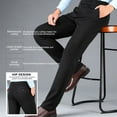 thumbnail image 5 of Mens Suit Pants, Men's Bootcut Dress Pants Business Casual Work Pants with Pockets High Waist Stretchy Trousers Pull On Office Slacks 29-40, 5 of 5