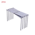 thumbnail image 1 of 2 Pieces Extendable Pot Lid Holders Multipurpose Steamer Rack Flexible Plate Organizer Stainless Steel Adjustable Tray Holder, 1 of 8