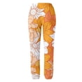 thumbnail image 4 of toraway Pantalons Décontractés pour Femmes Petites Poches en Coton et Lin Imprimé Mode Décontractée m, 4 of 4