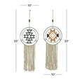 thumbnail image 3 of DecMode Multi Colored Metal Macrame Wall Decor with Fringe Detailing (2 Count), 3 of 8