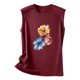 thumbnail image 5 of Camiseta holgada sin mangas con cuello redondo y estampado de flores informales de verano para mujer Pompotops  lopia994341, 5 of 5