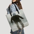 thumbnail image 6 of Jason Voorhees Handbags PU Leather Purses And Handbags For Girl Ladies Handle Shoulder Satchel Bag with Top Magnetic Snap Closure 39x39cm, 6 of 8