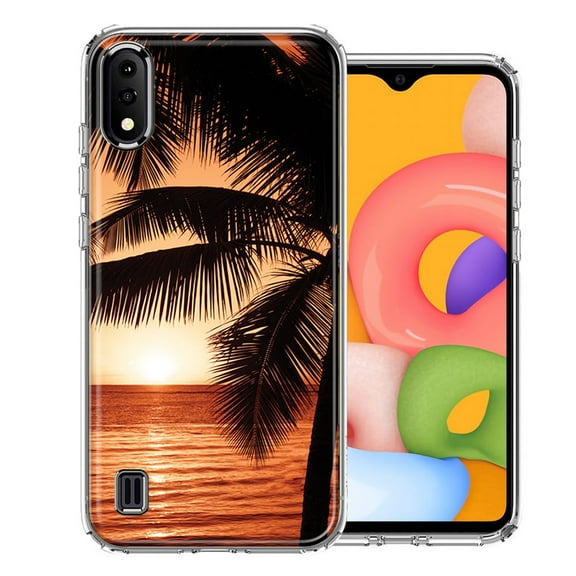 MUNDAZE For Samsung A01 Paradise Sunset Design Double Layer Phone Case Cover