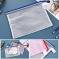 thumbnail image 4 of Tnobhg 2Pcs A4 File Holder Waterproof Plastic Zipper File Folder Large Capacity Durable Flexible Document Bag for Office School, 4 of 8